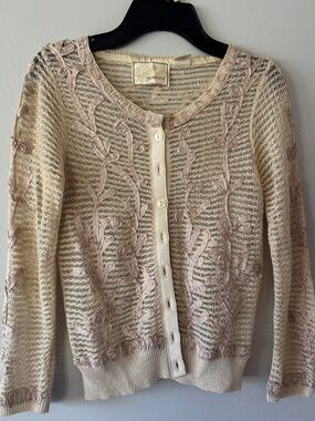 Dainty fitted linen cardigan, XS